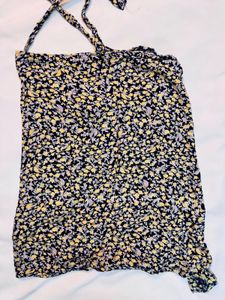 y2k floral reversible Mini wrap skirt