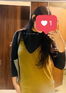Olive Winter One Piece Woollen Dress