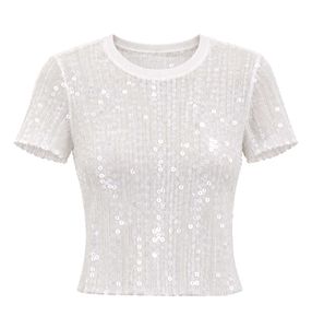 Sparkling Sequin Short Sleeve Top