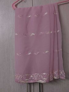 Elegant Pink Embroidered dupatta