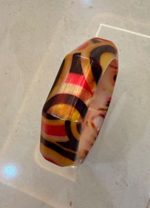 Abstract Printed Acrylic Chunky Kada/ Bracelet