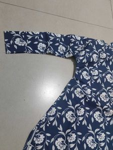 Blue Floral Kurta