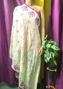 Embroidered Cream dupatta stone work