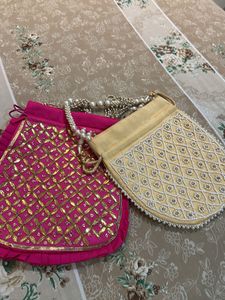 COMBO Embellished Potli Bags-2