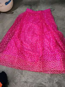 Pink Polka Dot Ethnic Skirt