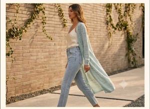 Light Blue Knit Cardigan
