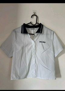 White Collared Polo S