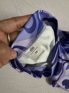Y2k Blue Swirl Mesh Tank Top