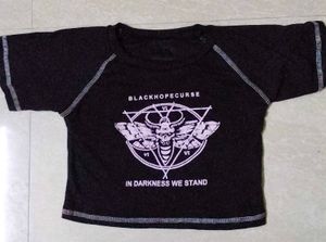 gothic black crop top