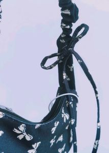 Cute Bow Print Hobo Bag