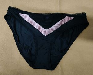 Stylish Black Briefs with Pink Detail