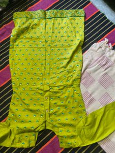 Lime Green Kurta Set