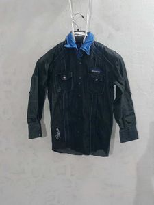 Boy's Black Denim Shirt &amp; Jeans Set