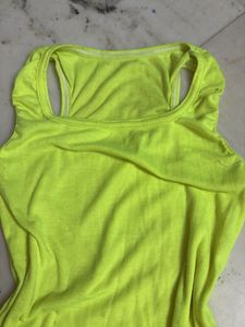 Y2k Neon Green Racerback Tank Top