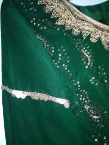 Dark Green Pakistani Salwar Suit