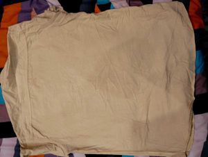 Men's Light Yellow Mandarin Collar Shirt