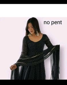 fixed price new unused anarkali with dupatta