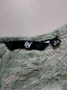Elegant Green Lace Top