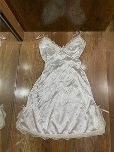 Elegant White Satin Nighttop