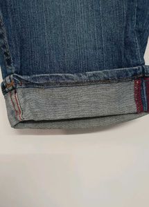 Blue Denim Capri Jeans
