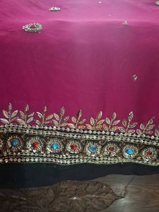 Designer Embroidered Silk Saree