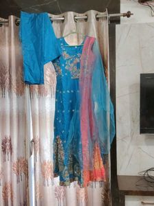 Beautiful Blue Kurta Set with Dupatta