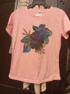 Pink Floral Graphic T-Shirt