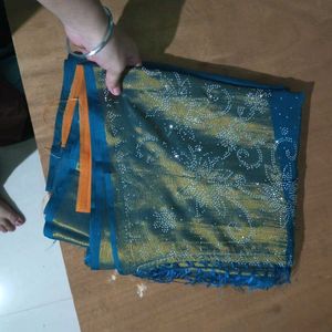 blue saree