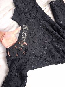 Elegant Black Lace Dress