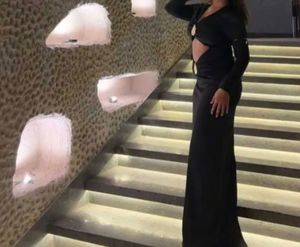 Chic Black Ruched Cut-Out Maxi Dress