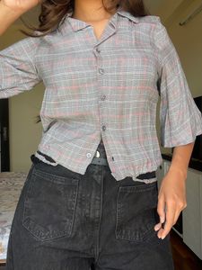 Nuon Checkered Shirt Top