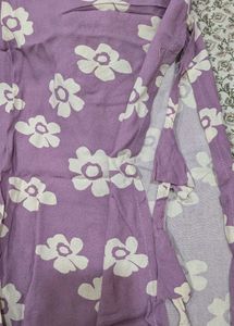 Purple Floral Mini Dress