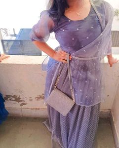 Elegant Blue Indian Dress with Dupatta