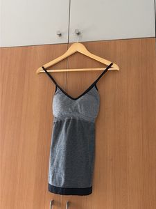 Padded Gray &amp; Black Sports Tank Top