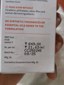 plum calendula &amp; 10% vitamin c barrier boosting gl