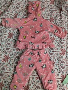 Cute Pink thermal Pajama Set