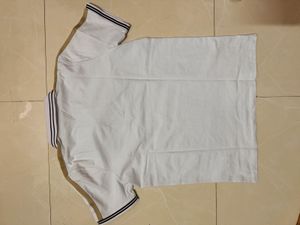 BOSS White Polo TShirt with Navy Accents