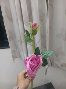 Artificial Pink Rose Stem