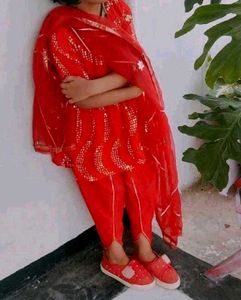Vibrant Red Ethnic Kurta Set