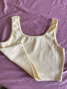 Ribbed Cream Tank Top