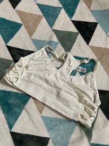 Censored White Sports Bra