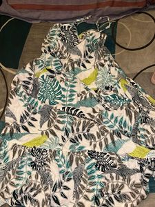 Boho Tropical Print Maxi Dress