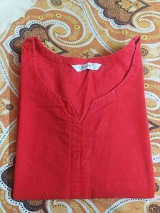 Red Cotton Kurti