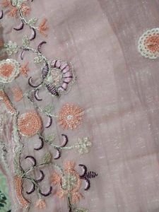 Elegant Pink Saree with Embellished Border