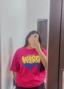Vibrant Pink Graphic T-Shirt