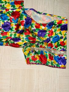 Vibrant Floral Print Blouse