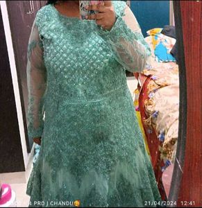 New Party Wear Gown With Duppata