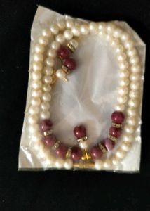 Pearl & Stone Necklace Set