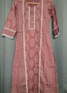 Beautiful Pink Printed Kurta Set