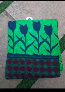 Tissue Plain Jacquard Saree With Attached Blo